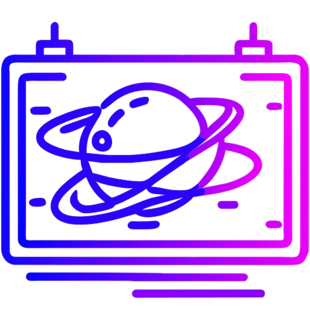 sketch of milkyway galaxy icon outline gradient