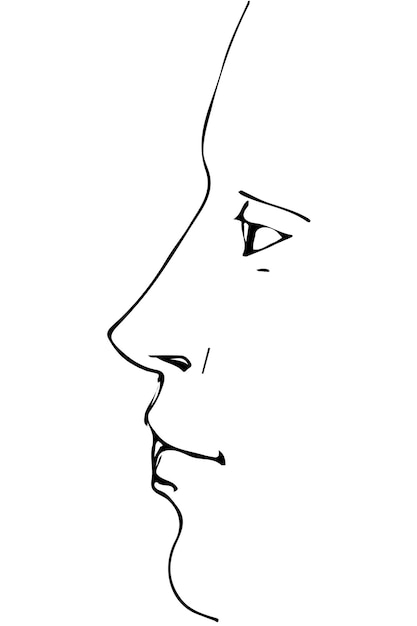 Sketch to portrait of a person profile