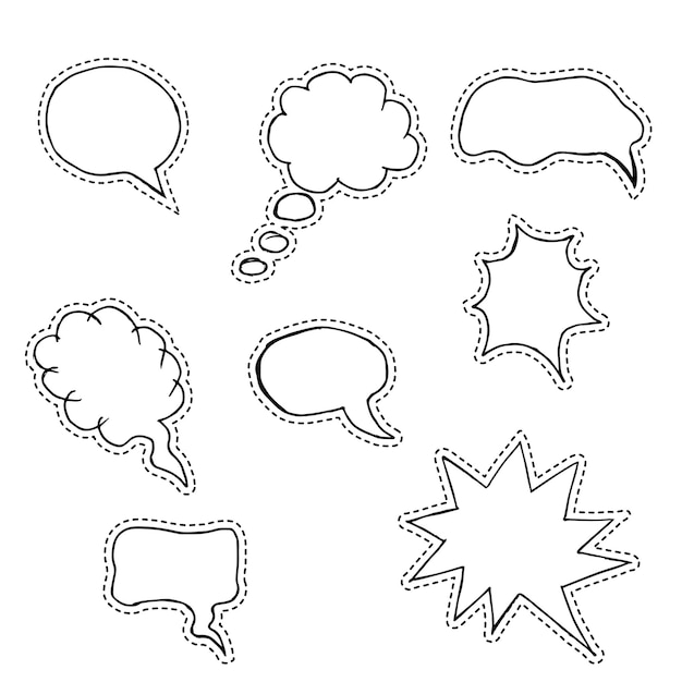 Sketch speech bubbles patch