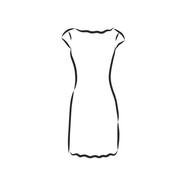 Sketches collection of womens dresses Hand drawn vector illustration