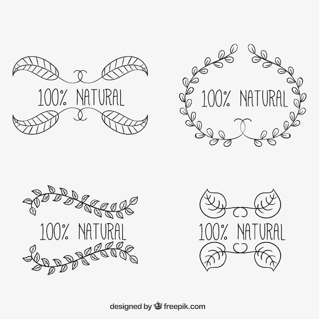 Sketchy natural badges