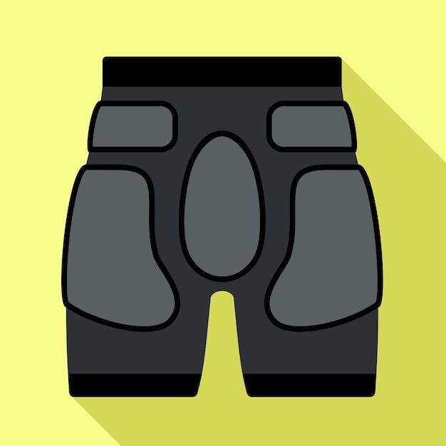 Ski protect shorts icon Flat illustration of ski protect shorts vector icon for web design