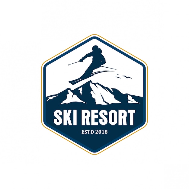 ski resort logo design