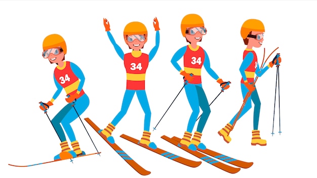 Skiing Male Player character set