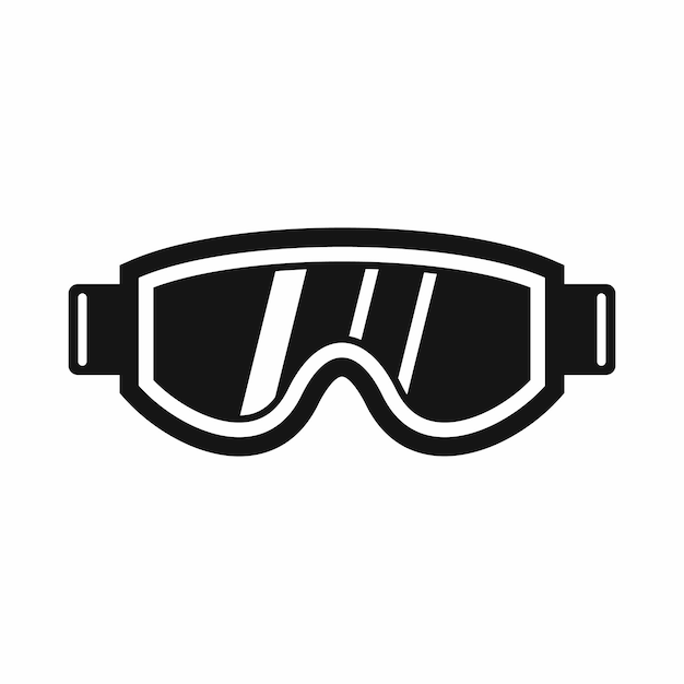 Skiing mask icon in simple style isolated vector illustration