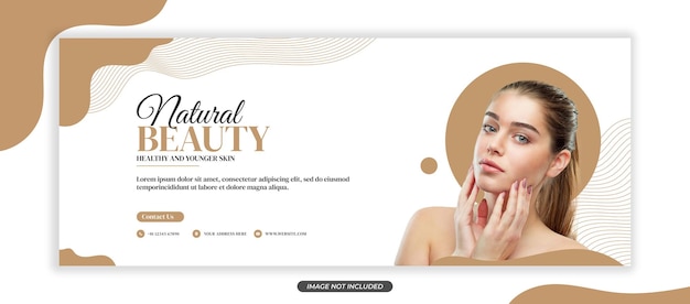 skin care and natural cosmetics banner template