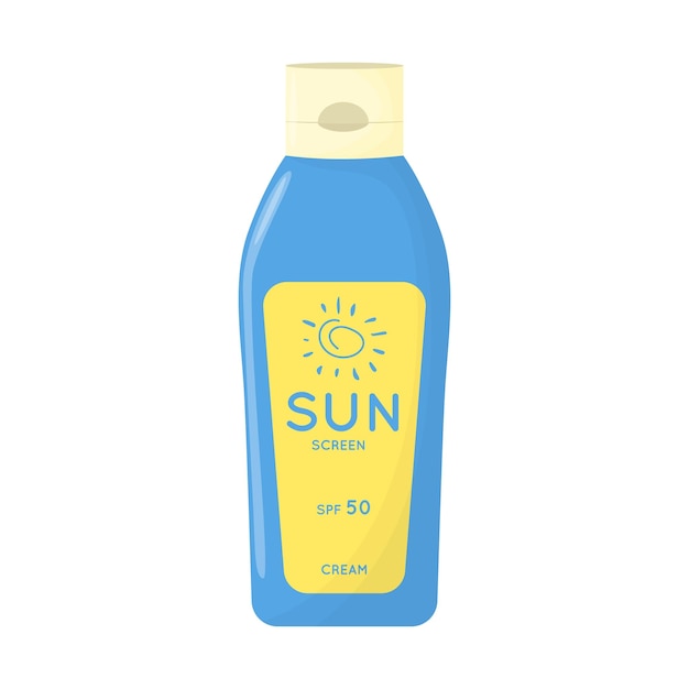 Skin care product Sun safety UV protection cream Tube of sunscreen product with SPF Summer cosmetic