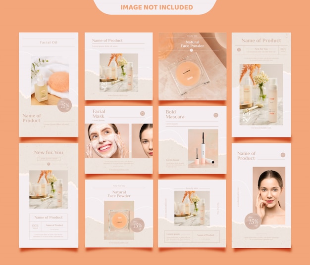 Skin care social media post template