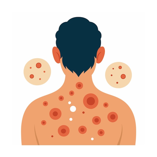 Vector skin conditions vector illustration