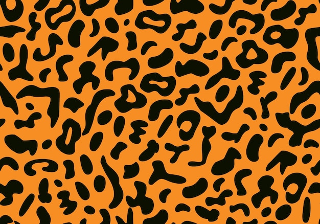 Skin orange Seamless texture of animal skin Leopard the vector illustration in a flat style