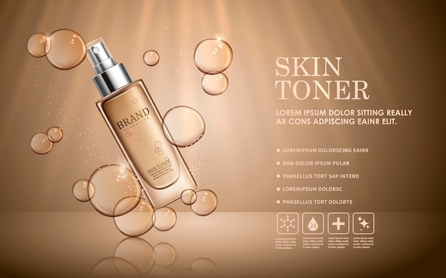 Vector skin toner ads template