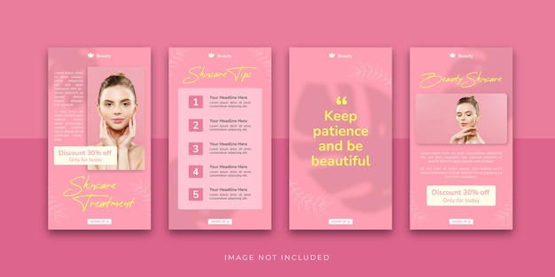 Skincare Treatment Instagram Stories Template