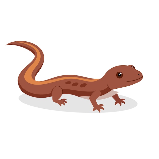 Vector skink animal flat vector illustration on white background