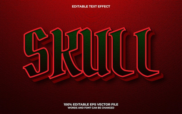 Skull 3d editable text effect