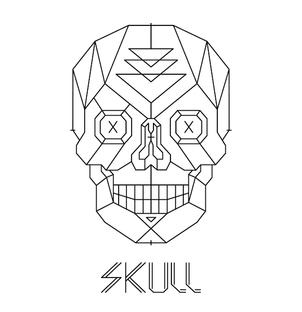 Skull abstract isolated on a white backgrounds vector