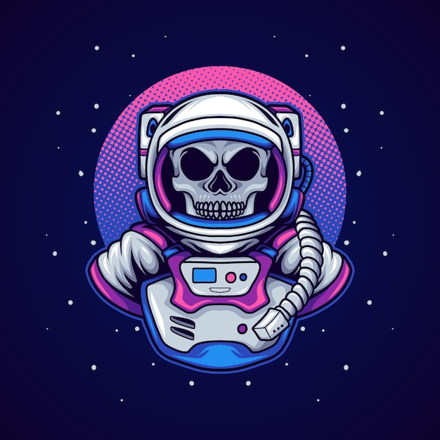 Skull astronaut badge