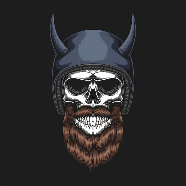 Skull Biker wearing a helmet