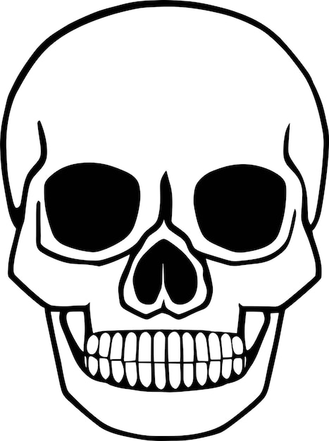 Skull Black SVG Vector Silhouette 2D