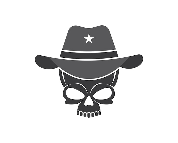 Skull bone logo vector illustration