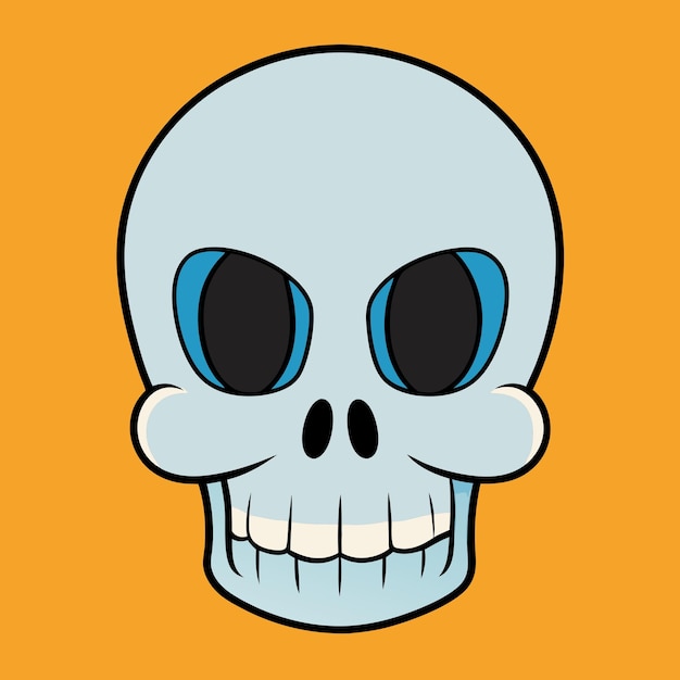 Skull Cartoon Clip Art Vector Illustration Design