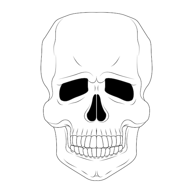 SKULL COLORING TEMPLATE