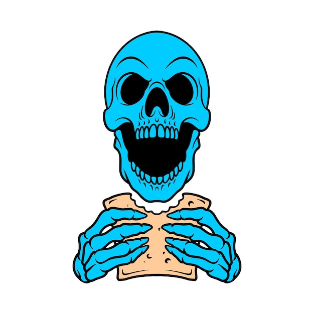 skull eat sandwich