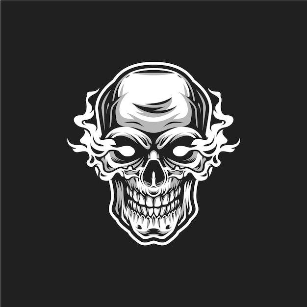 Skull flame logo