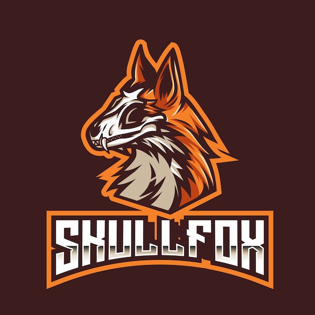 Skull Fox Esport Logo Template