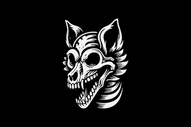 skull fox illustration graphic design vector templates