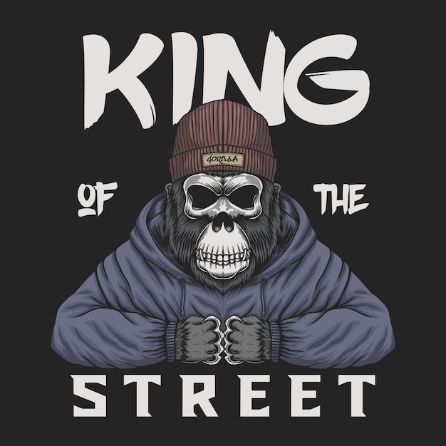 Skull gorilla king of the street