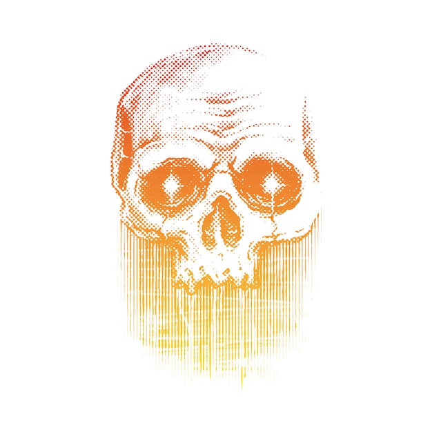 Vector skull gradient  illustration  