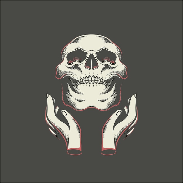 skull head alliance vector illustration