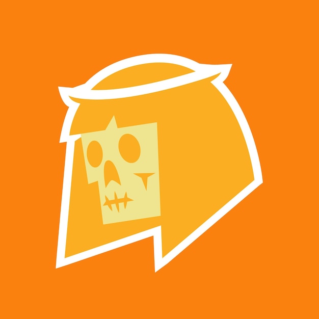 Skull head cleopatra symbol icon logo