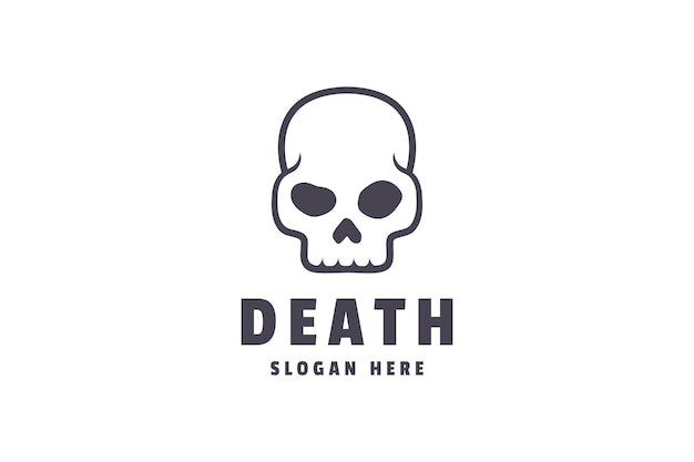 Skull Head logo design template business company symbol