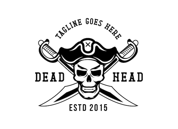 Skull Head Logo Vector Design