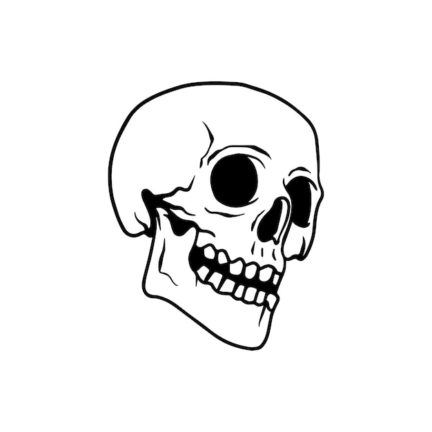 Skull head vector design