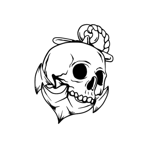 Skull head vector design