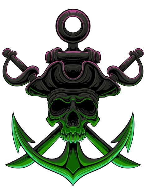 Skull head vector design