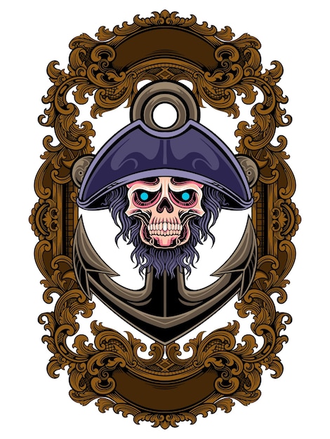 Skull head vector design