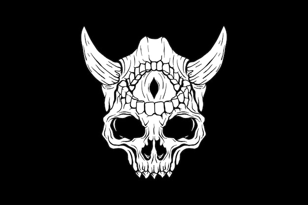 Skull head  vector graphic design