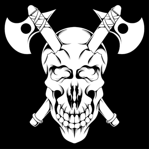 Skull Head Warrior Viking