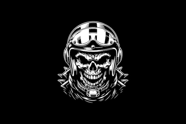 skull and helmet skeleton illustration graphic design vector templates