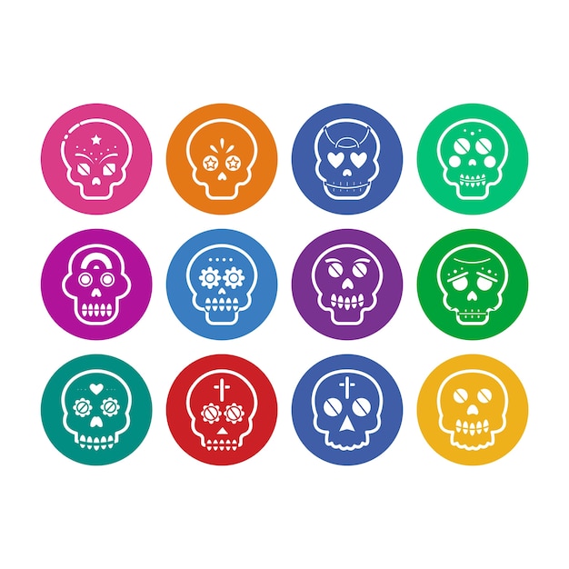 skull icon set