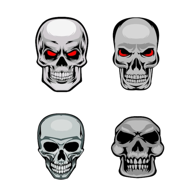 Skull image for bikers automobile tatoo and race logo