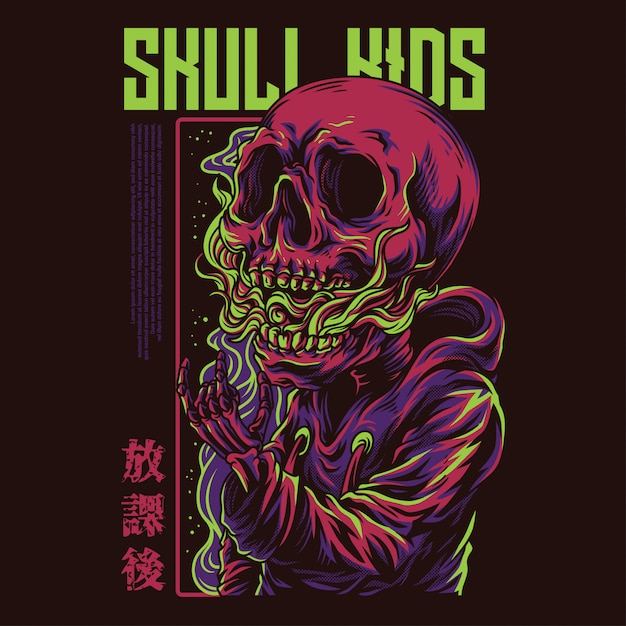 Skull Kids Illustration