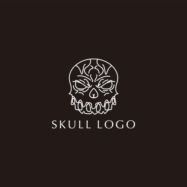 Skull logo icon vector image