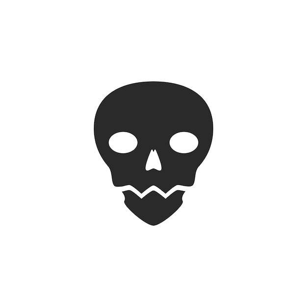 Skull logo icon vector