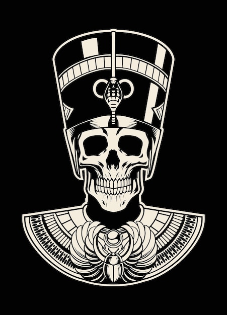 Skull Nefertiti Egyptian Queen