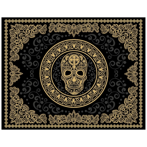 skull and paisley, vintage design t shirts