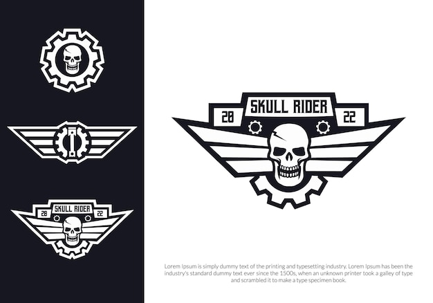 skull rider logo template